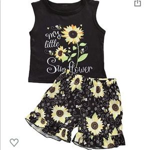 Girls 2-piece Sunflower and Bee outfit
